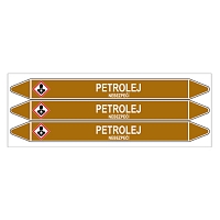 Značení potrubí, petrolej,3 ks, 355 × 37 mm